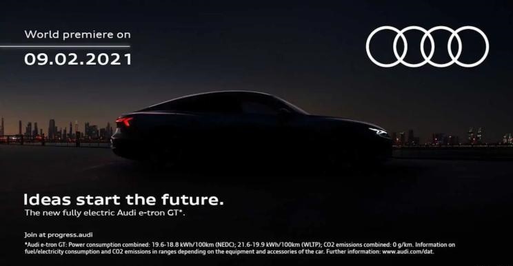 性能范十足 奥迪e-tron GT发布最新预告图